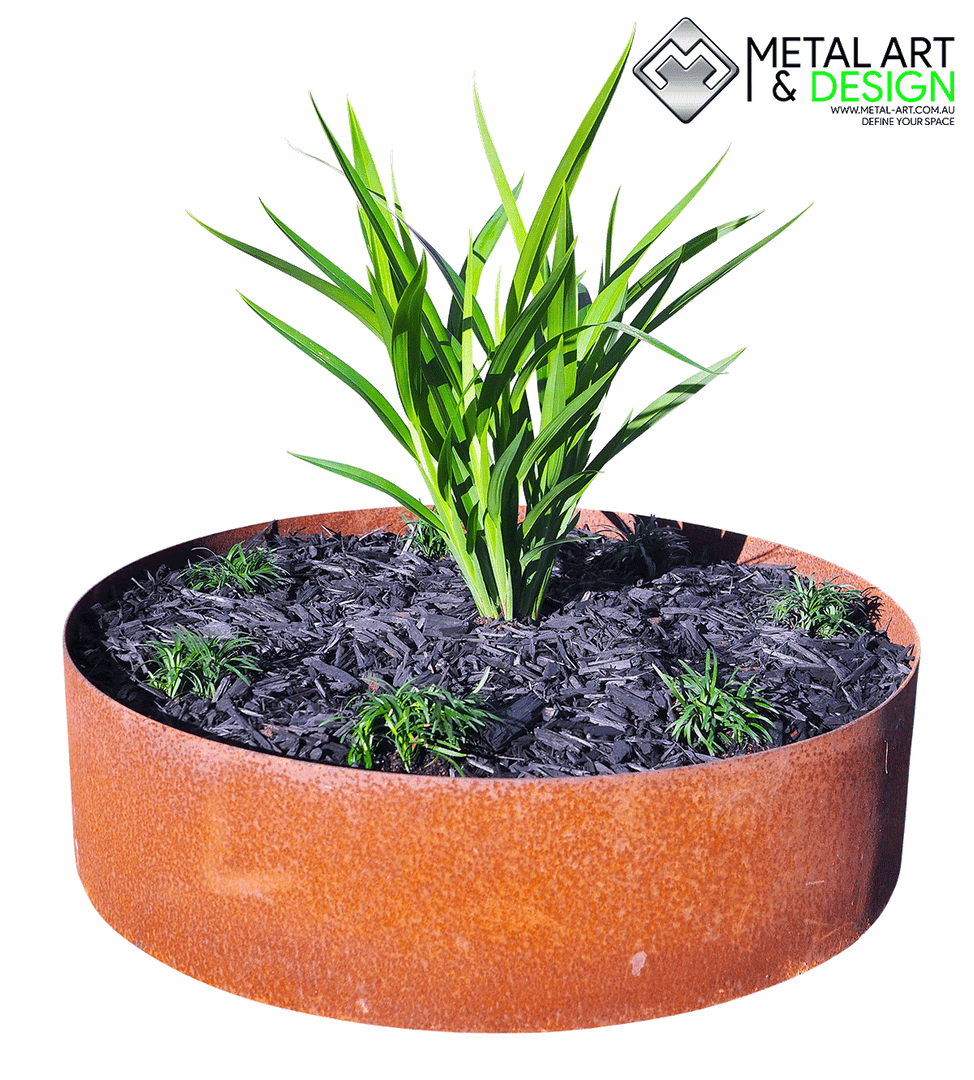 Corten planter rings