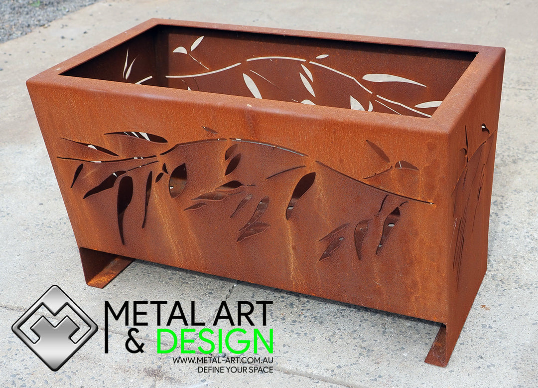 Gum Leaf rectangle fire pit