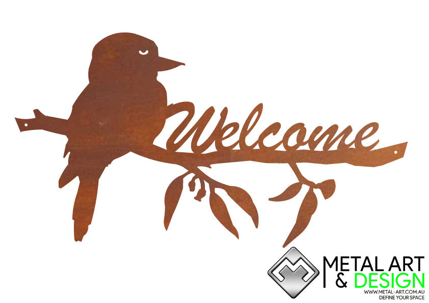 kookaburra welcome sign