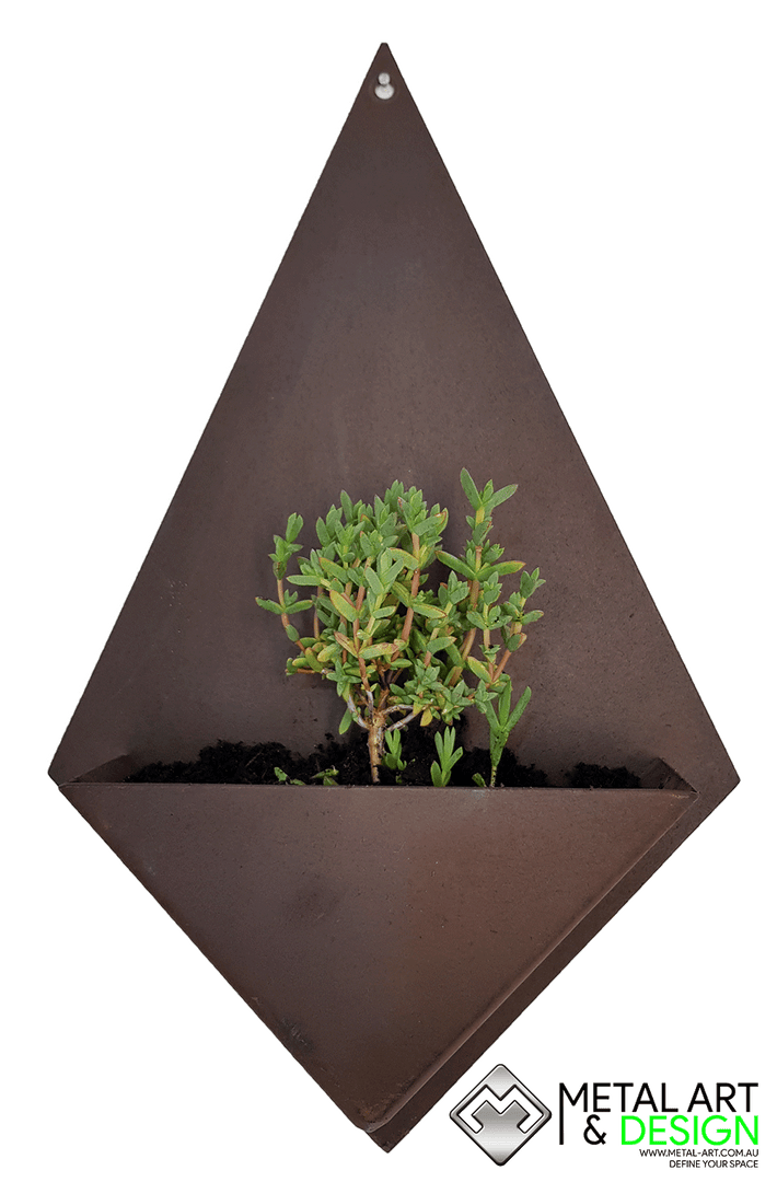 Diamond wall planter