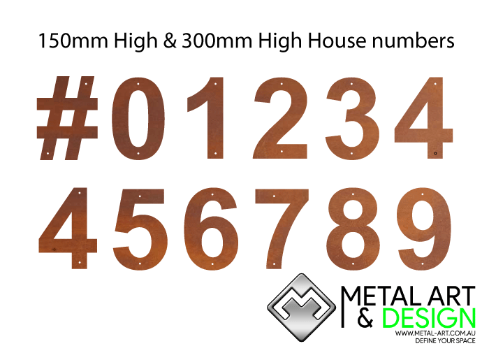 Individual house numbers