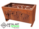 Load image into Gallery viewer, Gum Leaf rectangle fire pit
