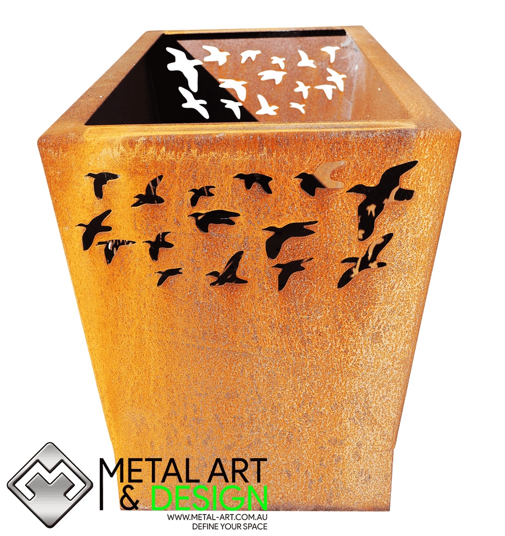 Hunting Scene rectangle fire pit