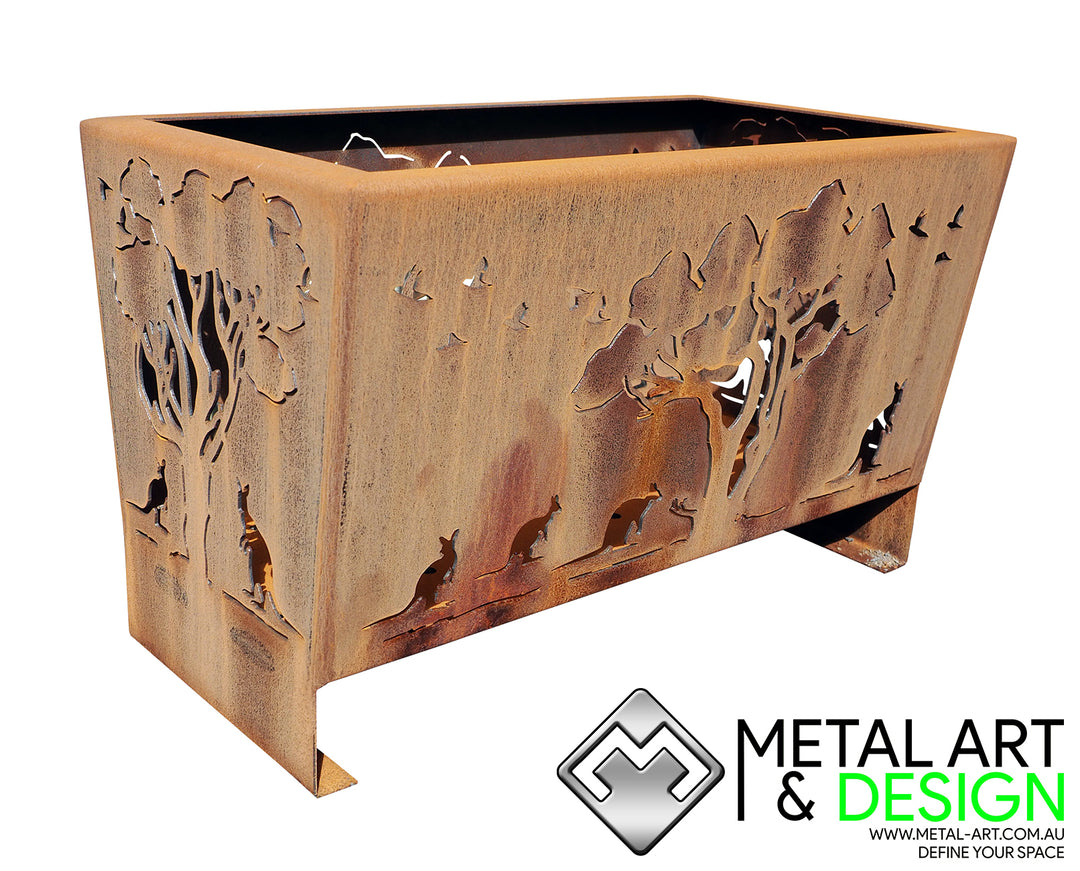 Australiana rectangle fire pit